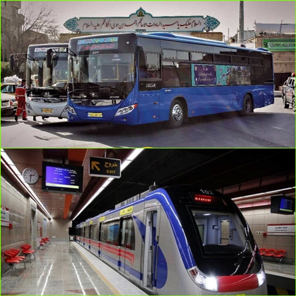 ارائه خدمات حمل و نقل عمومی اتوبوس و مترو، از شنبه 10 خرداد
